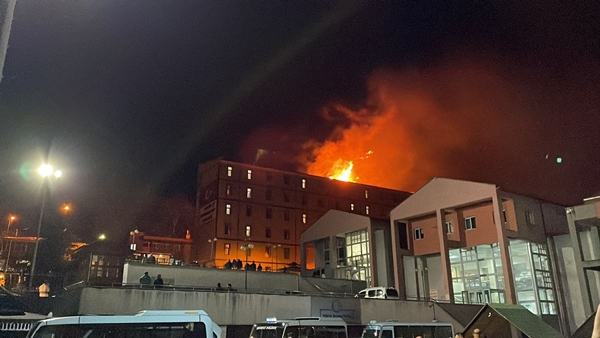 Foto - Rize'de öğrenci yurdunda korkutan yangın