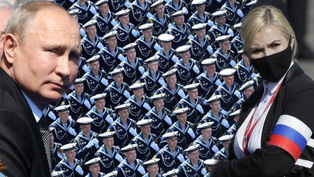 Rusya'da askerler sahaya indi! O detay büyük tepki çekti