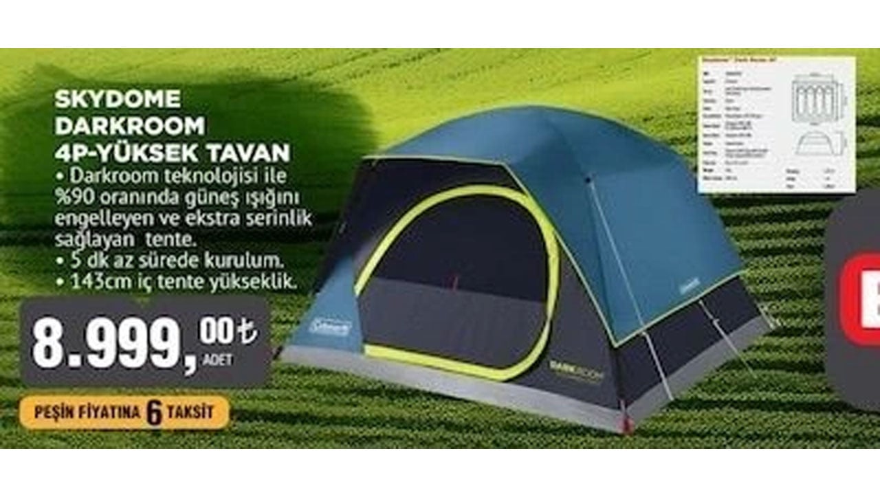 Foto - Sadece 9 Mayıs’a kadar geçerli! BİM'de çadır fiyatları indirime girdi