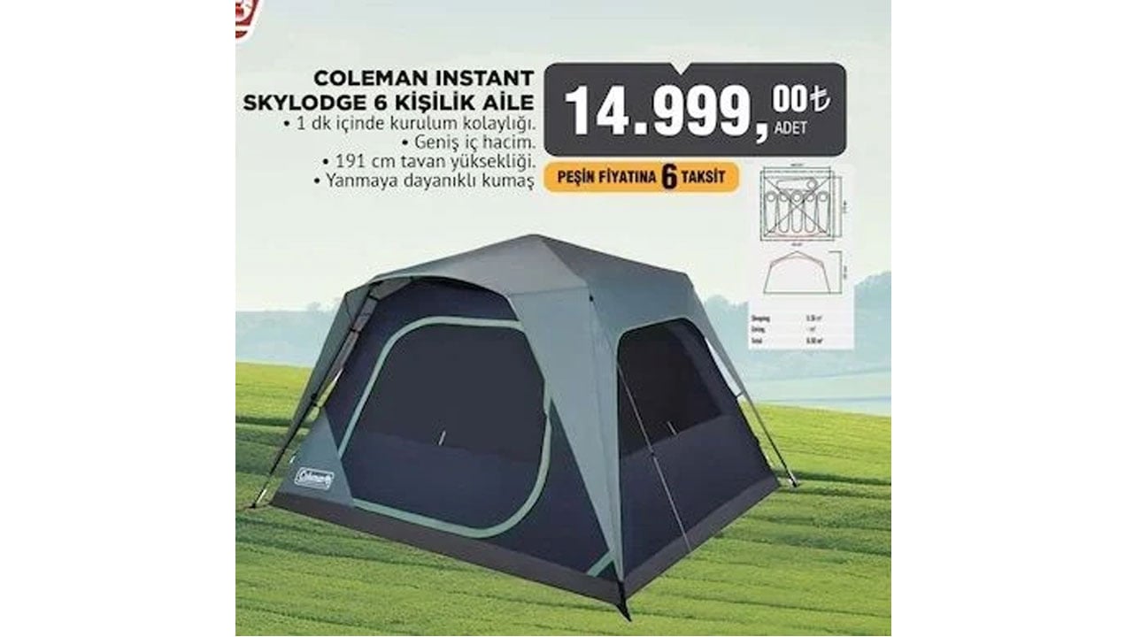 Foto - Sadece 9 Mayıs’a kadar geçerli! BİM'de çadır fiyatları indirime girdi