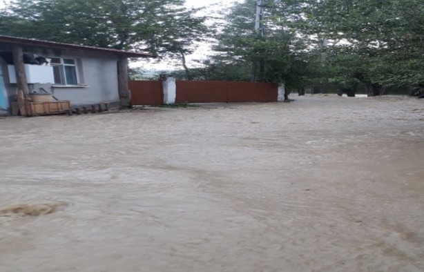 Foto - Sağanak yağış sonrası bir köy sular altında kaldı!