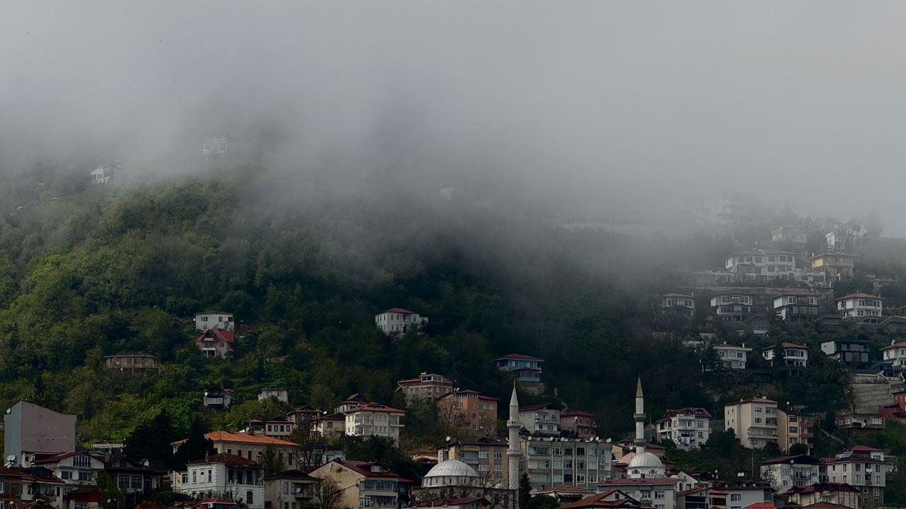 Foto - Sahilden dağlara uzanan sis! Boztepe manzarası beyaza büründü