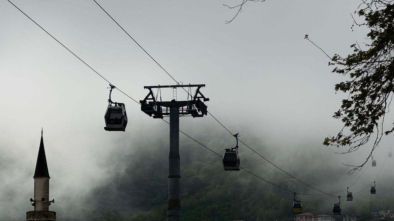 Foto - Sahilden dağlara uzanan sis! Boztepe manzarası beyaza büründü
