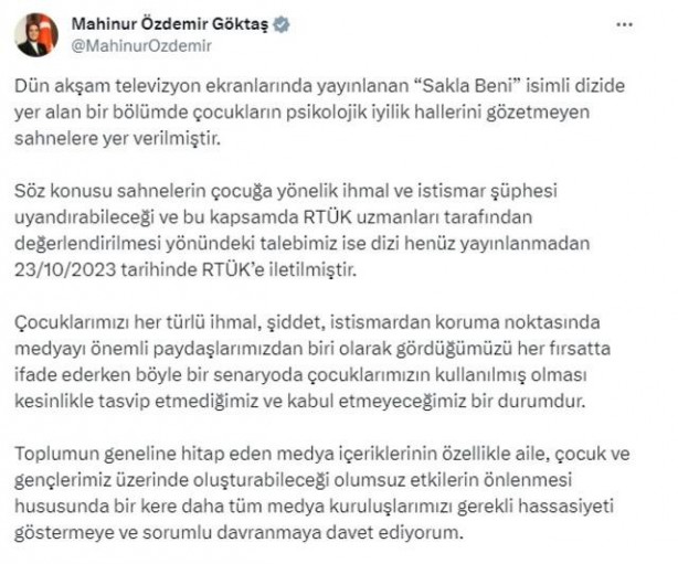 Foto - Sakla Beni'de çocukların arasında geçen cinsellik tepki çekmişti! Bakanlık harekete geçti