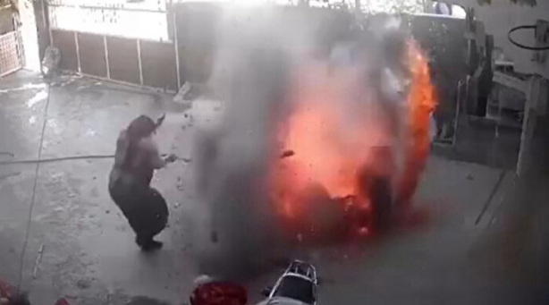 Salça kazanı bomba gibi patladı