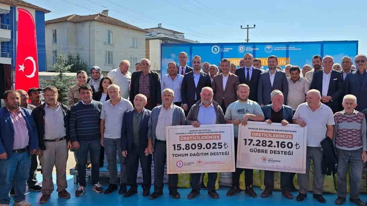 Foto - Samsun'da çiftçilere yüzde 100 gübre ve tohum desteği
