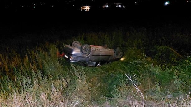 Samsun'da otomobil şarampole yuvarlandı: 1 yaralı