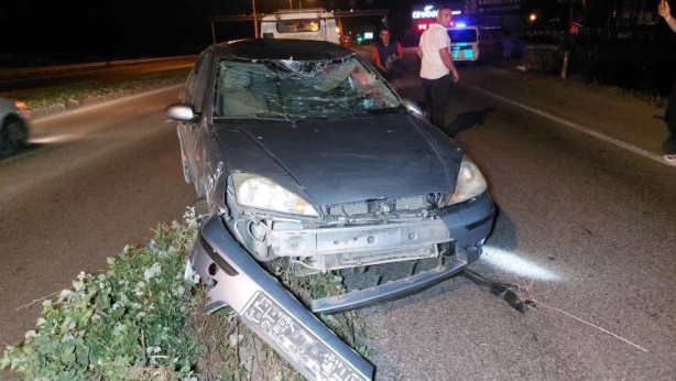 Foto - Samsun'da otomobil şarampole yuvarlandı: 1 yaralı