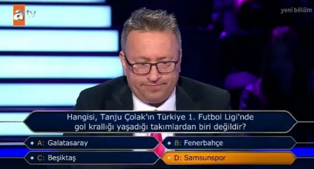 Foto - Samsunlu'nun bilemediği Samsunspor sorusu! Güler misin, ağlar mısın? Kim milyoner olmak ister'de büyük sürpriz!