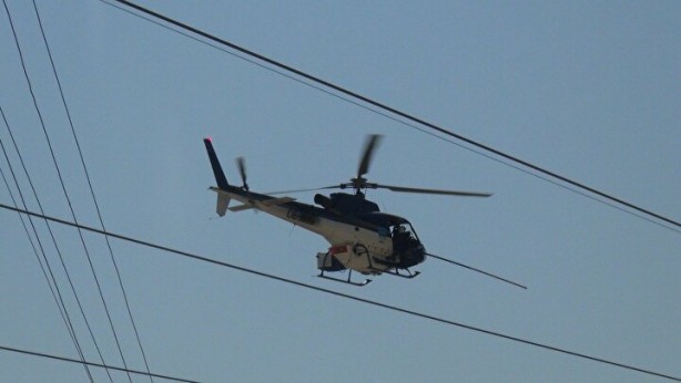 Foto - Şanlıurfa'da panik! 'Helikopter tellere takıldı'