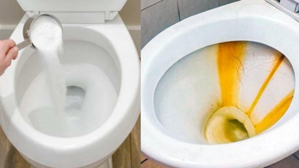 Sararmış klozetleri kar beyazına çeviren yöntem! Bunu yapan derin bir oh çekiyor