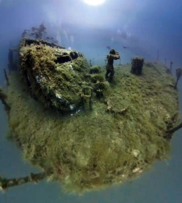 Foto - Saros Körfezi'ndeki batık gemi böyle görüntülendi