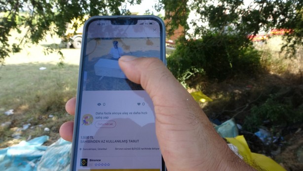 Foto - Şaşkına çeviren ilan! Sahibinden satılık az kullanılmış tabut