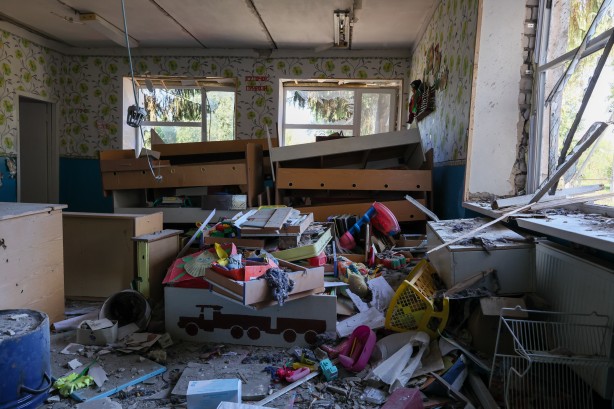 Foto - Savaş acımasız yüzünü anaokulunda gösterdi