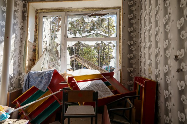 Foto - Savaş acımasız yüzünü anaokulunda gösterdi