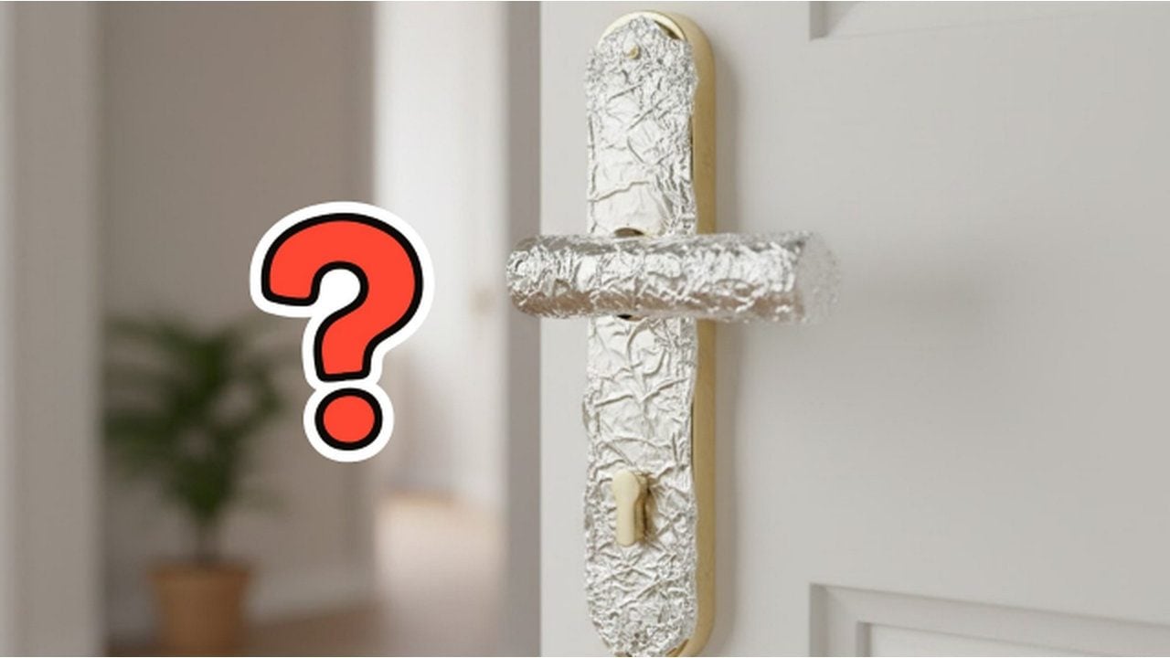 Foto - Sebebi herkesi şaşırttı! Kapı kollarına neden alüminyum folyo sarılmaya başlandı?