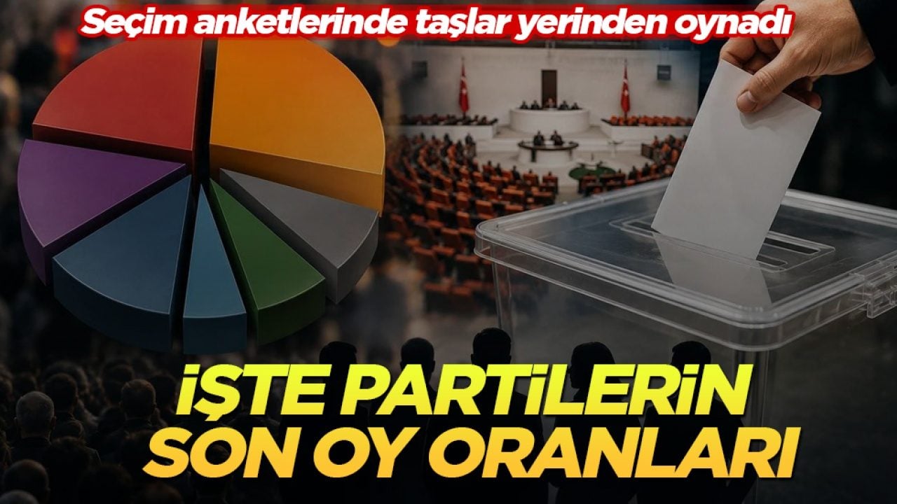Seçim anketlerinde taşlar yerinden oynadı! İşte partilerin son oy oranları
