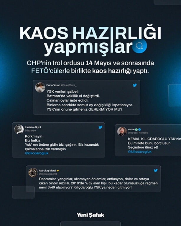 Seçim gecesinde tehlikeli kaos hazırlığı! Paylaşımları ifşa oldu