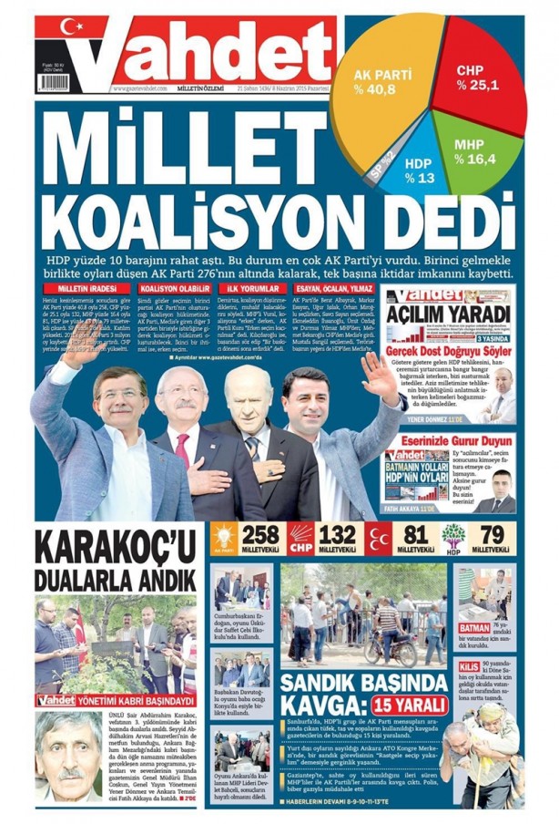 Foto - Seçim sonrası gazete manşetleri