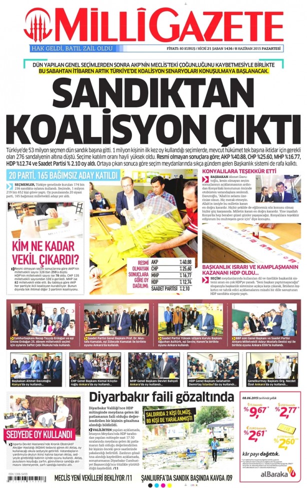 Foto - Seçim sonrası gazete manşetleri