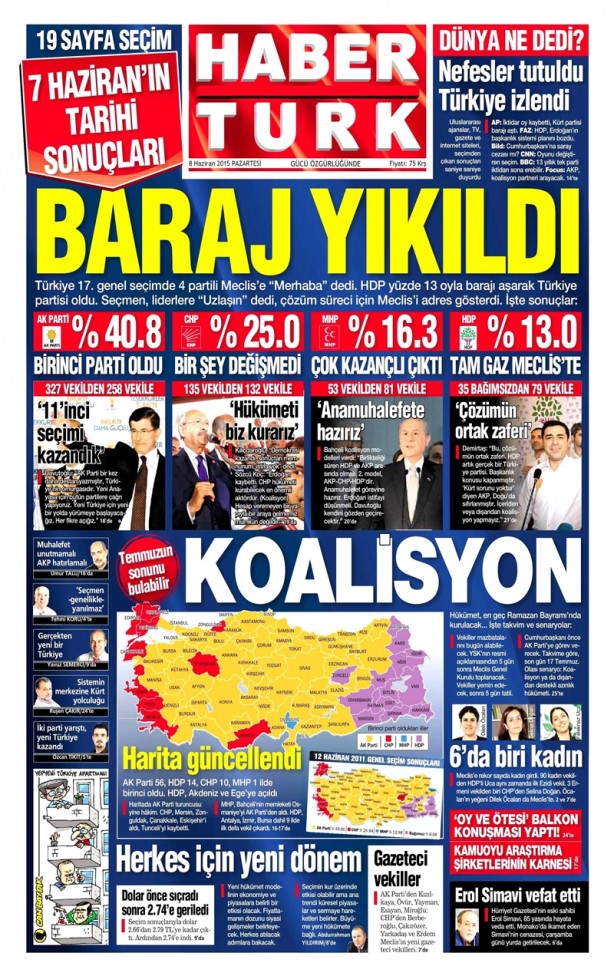 Foto - Seçim sonrası gazete manşetleri