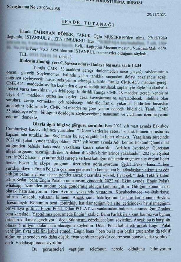 Foto - Sedat Peker’le ilgili Türkiye’yi ayağa kaldıran iddia! "Engin Polat" detayı herkesi şoke etti 