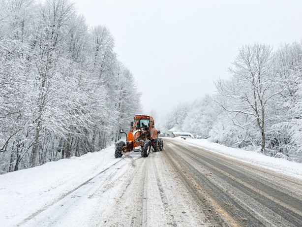 Şehirde kar yağışı