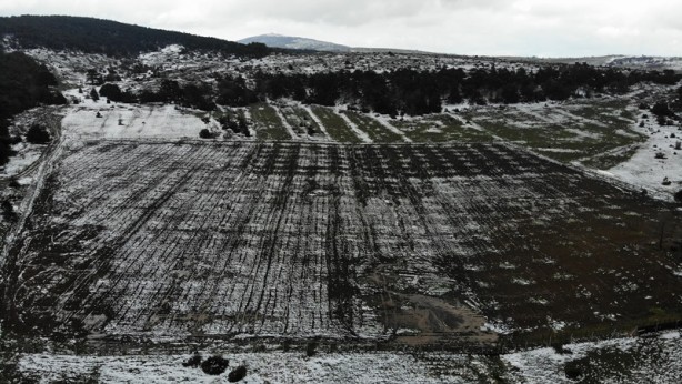Foto - Şehirde Nisan ayında kar sürprizi