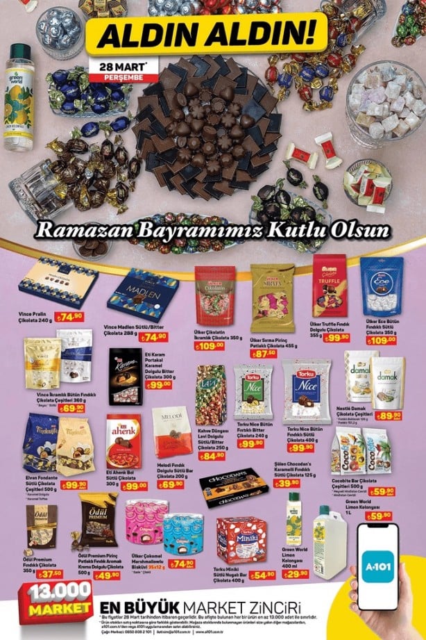 Foto - Şeker, çikolata, kolonya… A101’de bayram kampanyası