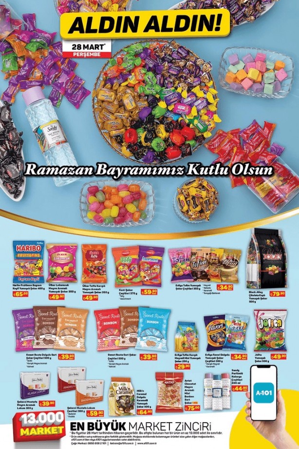 Foto - Şeker, çikolata, kolonya… A101’de bayram kampanyası