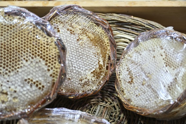 Foto - Şeker hastası olanlar görmesin! 2 dakikada 1 kilogram petek balı yediler!