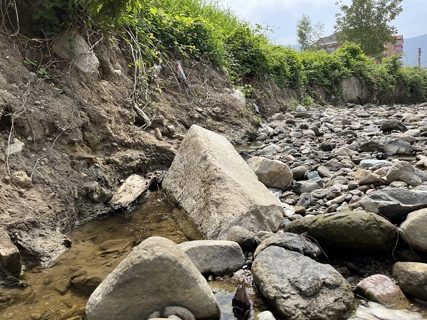 Foto - Sel antik su kanalını ortaya çıkardı