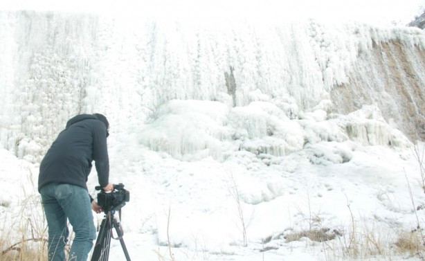 Foto - Şelale ve dereler buz tuttu... Harika görüntüler