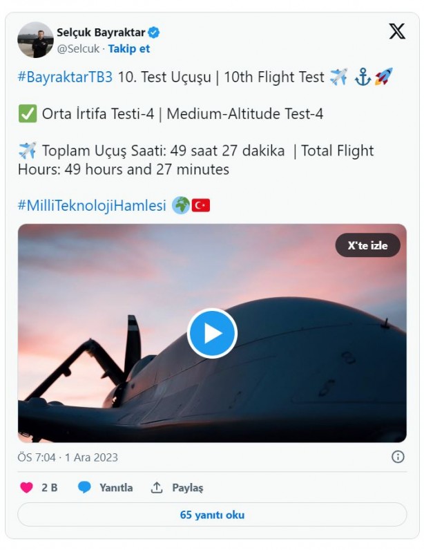 Foto - Selçuk Bayraktar yeni gelişmeyi duyurdu! 