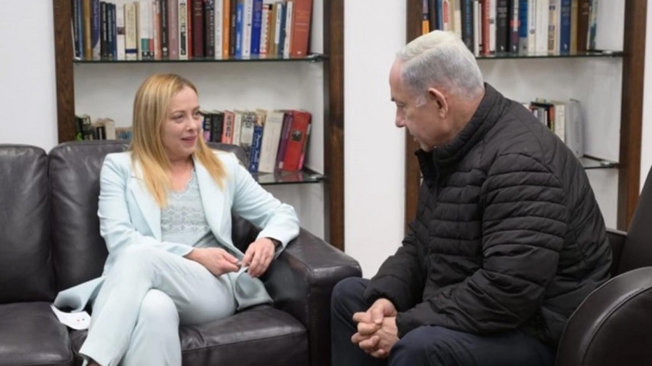 Foto - Sende utanma olsa böyle konuşur muydun Meloni? Siyonist İsrail’e çaktırmadan destek