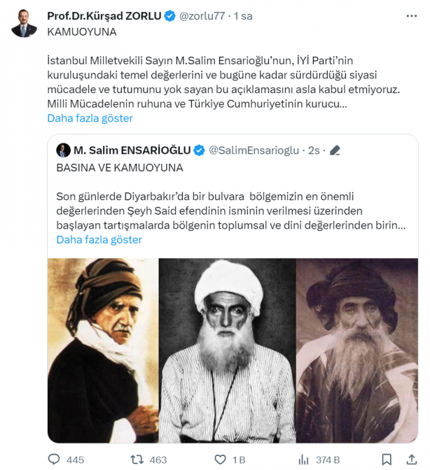 Şeyh Said’i övdü, başına gelmeyen kalmadı! İYİ Parti, o milletvekilinin fişini çekti