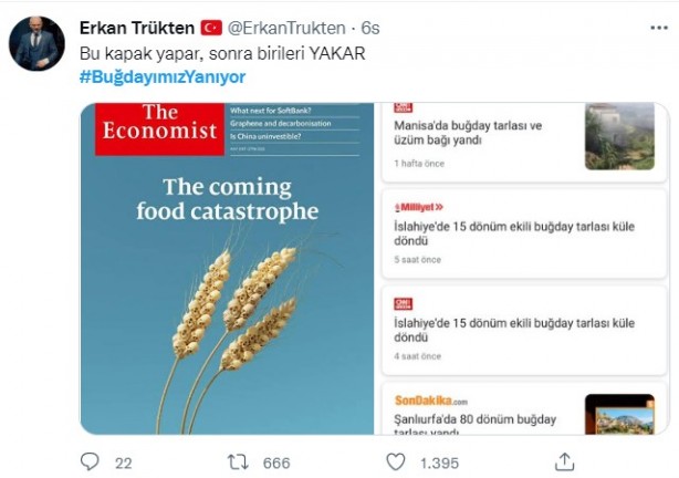 Foto - Şeytani odaklar gıda krizi için devrede: Buğday tarlaları bir bir yanıyor!
