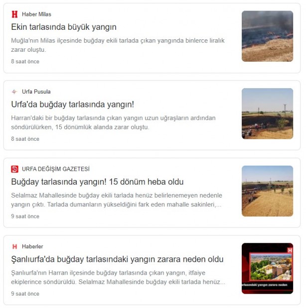 Foto - Şeytani odaklar gıda krizi için devrede: Buğday tarlaları bir bir yanıyor!