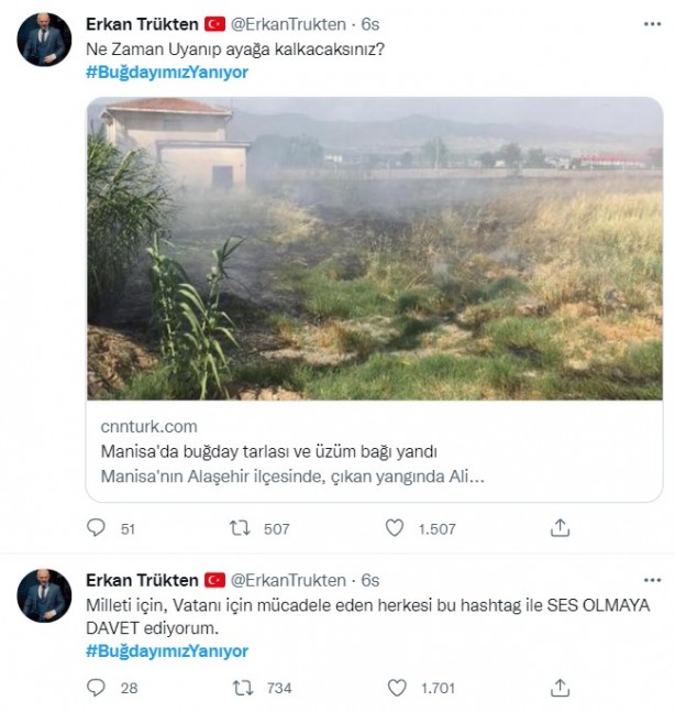 Foto - Şeytani odaklar gıda krizi için devrede: Buğday tarlaları bir bir yanıyor!