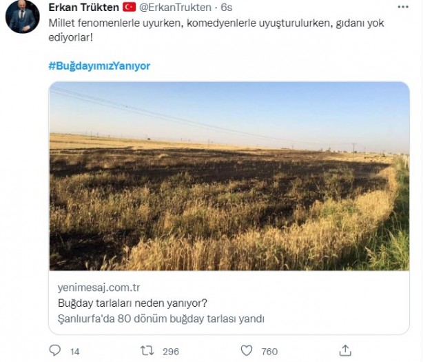Foto - Şeytani odaklar gıda krizi için devrede: Buğday tarlaları bir bir yanıyor!