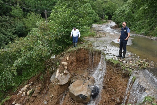 Foto - Şiddetli yağıştan etkilenen fındık bahçelerinde hasar tespit çalışması başlatıldı