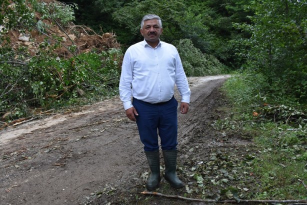 Foto - Şiddetli yağıştan etkilenen fındık bahçelerinde hasar tespit çalışması başlatıldı