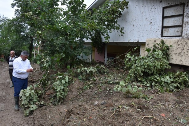 Foto - Şiddetli yağıştan etkilenen fındık bahçelerinde hasar tespit çalışması başlatıldı