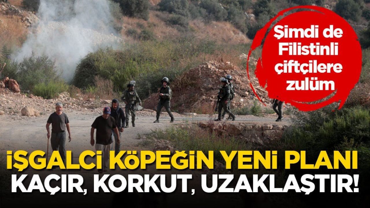Şimdi de Filistinli çiftçilere zulüm... İşgalci köpeğin yeni planı kaçır, korkut, uzaklaştır!