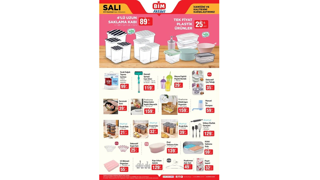 Foto - Sınırlı stoklarla geliyor! BİM 3 Haziran 2025 indirimli ürünlerde kaçırılmayacak fırsat