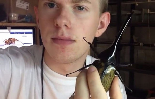 Foto - Sıra dışı adam! Canlı böcekleri yüzünde sergiliyor! 