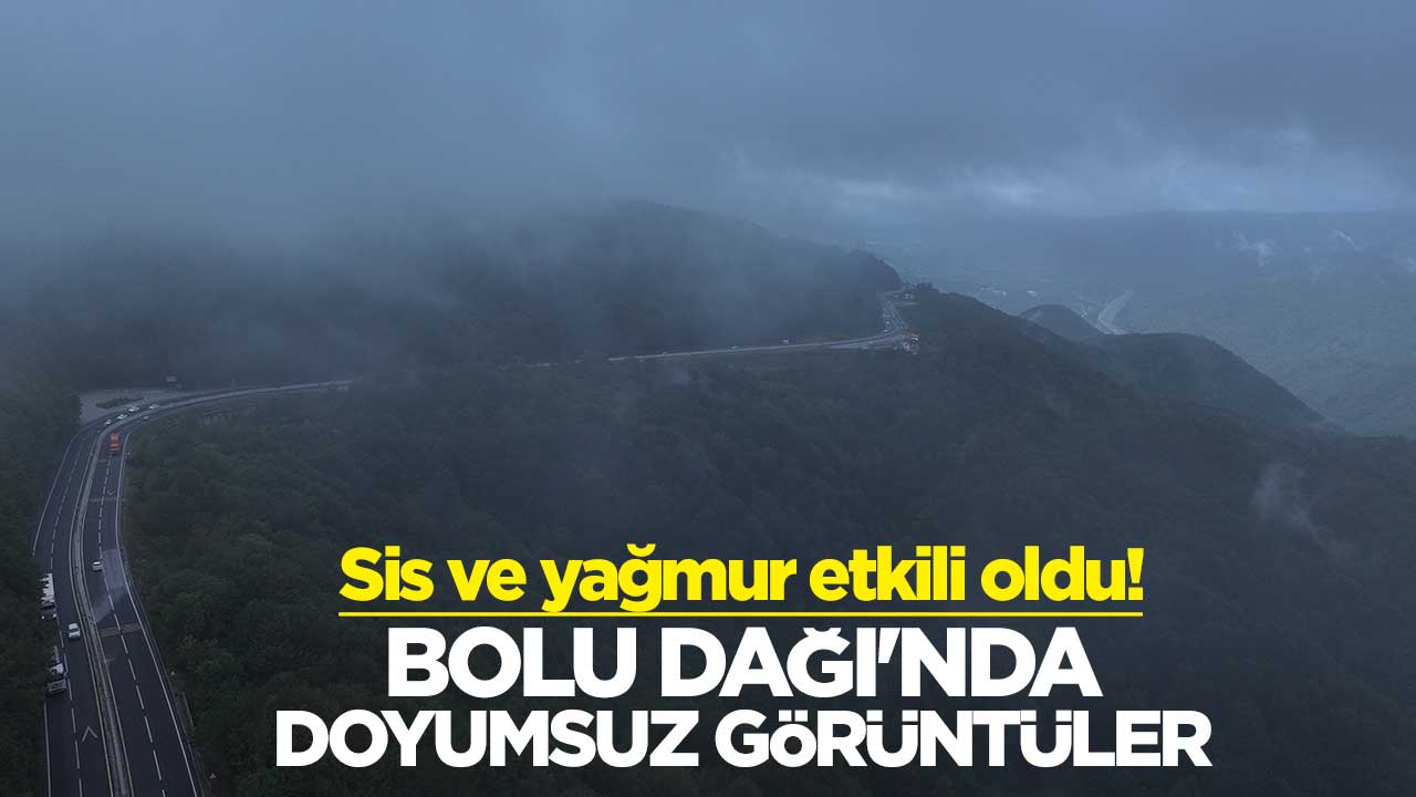 Sis ve yağmur etkili oldu! Bolu Dağı'nda doyumsuz görüntüler