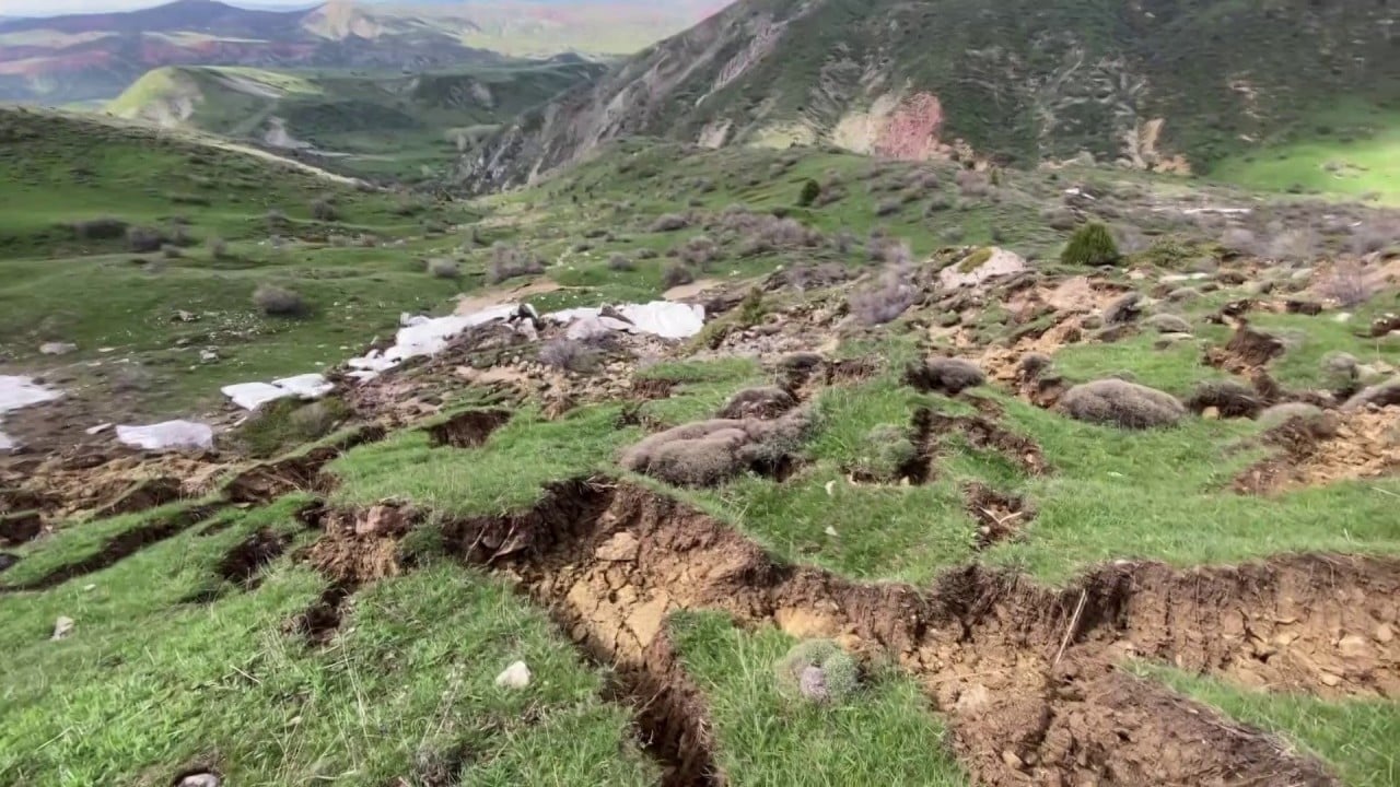 Sivas'ta heyelan