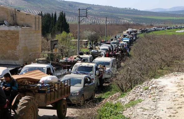 Foto - Siviller Afrin'den işte böyle ayrılıyor