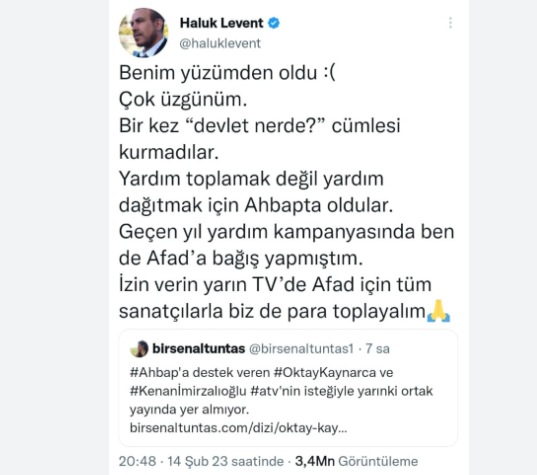 Foto - Skandalı kabul eden Haluk Levent özür diledi